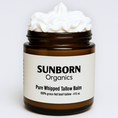 Pure Whipped Tallow Balm | 1 Ingredient (Unscented) | Handmade in USA | 100% Organic Grass-Fed Beef Tallow (4oz)